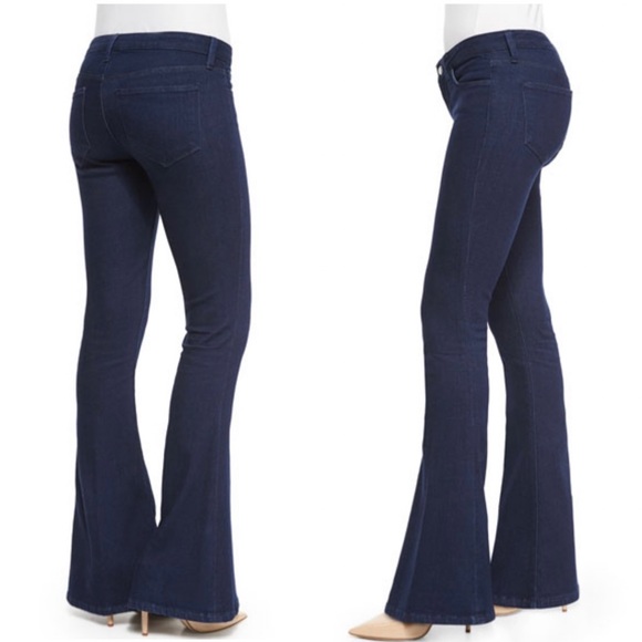 L’Agence Élysée Low-Rise Dark Denim Flare Jeans - Picture 16 of 16